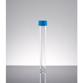 Tubo de ensayo de 8 ml, fondo redondo, poliestireno, con tapón de rosca, azul, estéril, 8 bolsas de 125 tubos