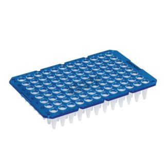 PLACA PCR TWIN TEC 96 POCILLOS 250 µL SIN FALDÓN COLOR AZUL DIVI